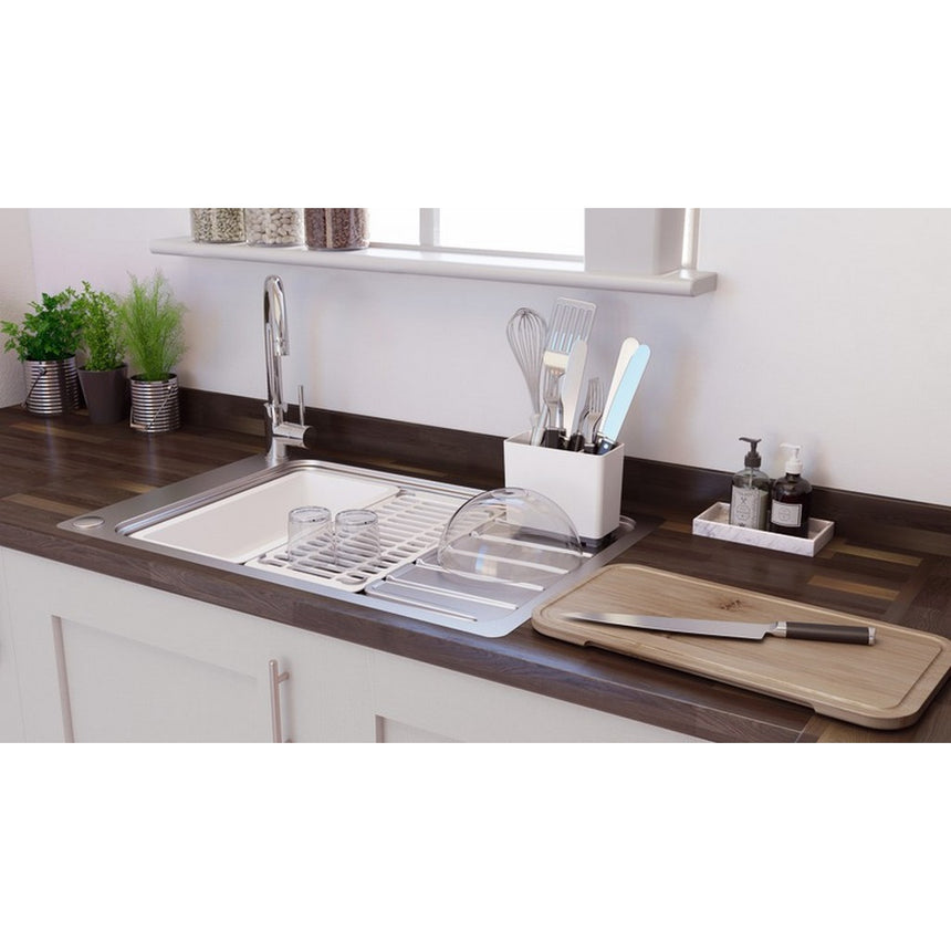 Chiuveta din inox Romesco, 77 x 51.1 x 23.6 cm, 1 cuva, 1 tocator si 1 picurator