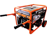 Generator curent electric Daewoo GDK7500E, 7200 W, electric start, roti si manere cu automatizare, 25 l benzina, 20 h autonomie maxima