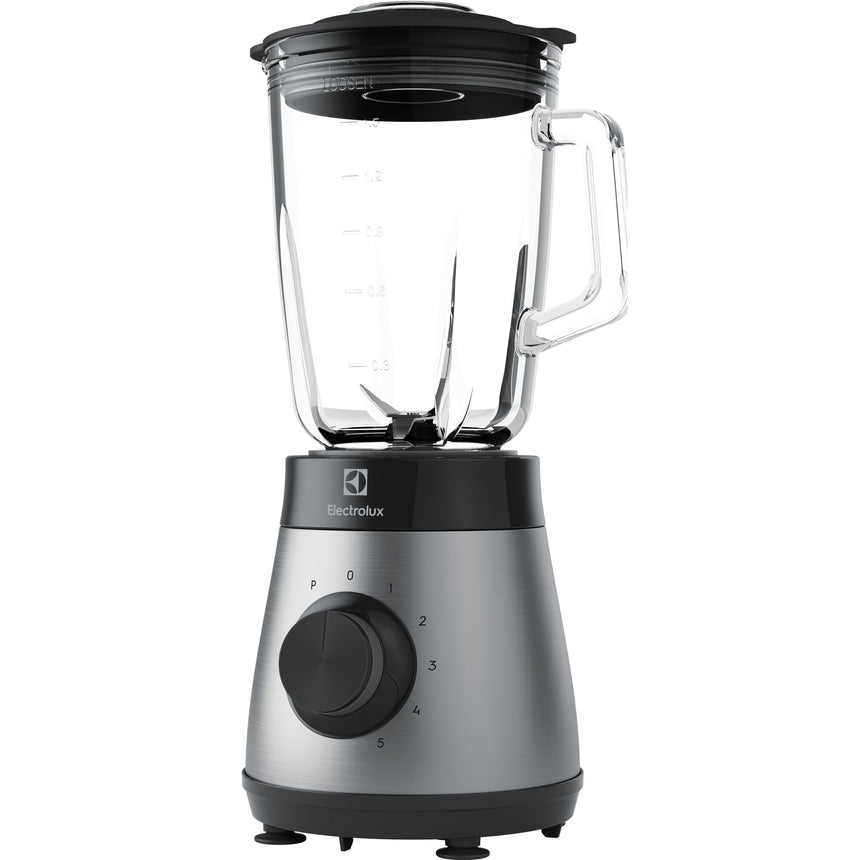 Blender Electrolux E4TB1-6ST, 800W, 1,5 l, 5 viteze + Pulse, 4 lame inox, cana sticla termo-rezistenta, inox / negru