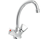 Baterie Avital Bucatarie Cu Dubla Comanda Sula, Obertain Ceramic 1/2”, Aerator M22, Crom