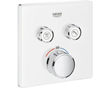 Baterie cada incastrata cu termostat GROHE Grohtherm SmartControl cu 2 iesiri 29156LS0 alba