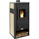 Termosemineu pe lemne, brichete si carbune Ferroli Mirano H, 22 kW, 2.8 kg/h, 49x46x105 cm