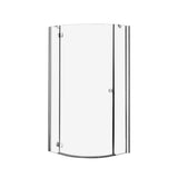 Cabina de dus semirotunda Radaway Almatea PDJ 90x90x195 cm, stanga, sticla securizata maro, profil crom