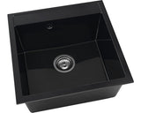Chiuveta Bucatarie Cu O Cuva Fat Avangard 224 51x46 Cm, Fara Picurator, Marmura Compozita Granit Negru