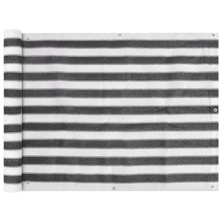 Aparatoare Balcon, Dungi, Gri-alb, 90x500 Cm