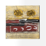 Tablou pictat manual Solar, 40 x 40 cm