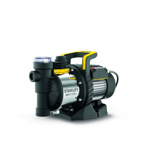 Pompa de suprafata Stanley SXGP1300XFE, 1300 W, 230 V, 4500 l/h debit apa, 5 bar presiune maxima, IPX4, 50 m inaltime refulare, 8 m adancime absorbtie, 1 m cablu alimentare