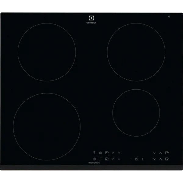 Plita incorporata, Electrolux, LIR60433B, Cu inductie, 59 cm, 4 zone de gatit, Afisaj digital, Negru