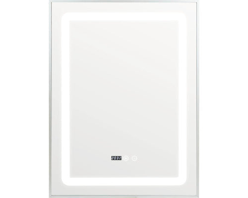Oglinda baie cu rama, iluminare LED, dezaburire si functie Touch 60x80 cm IP44 80-9-3K