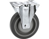 Roata Plastic & Cauciuc Plin Tarrox Ø80mm, Placa Fixare 105x85 Mm, Cu Rulment