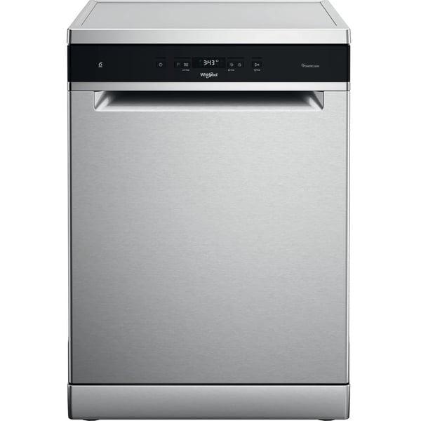 Masina de spalat vase WHIRLPOOL WFC 3C26 P X, 8 programe, 14 seturi, 6th Sense, 60 cm, Clasa E, argintiu