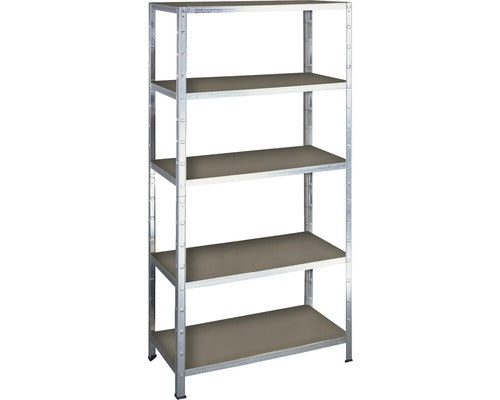 Raft Metalic Cu 5 Polite Din Lemn Schulte 900x450x1800 Mm Max. 200 Kg/polita, Montaj Rapid Cu Cleme (Masa De Lucru)