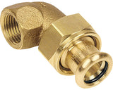 Cot olandez cupru presare Sanha 15x1/2" FI