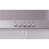 Hota decorativa Candy CCE116/1XGG, capacitate de absorbtie 285m3/h, 3 trepte de viteza, iluminare Led, clasa A, 60 cm, inox