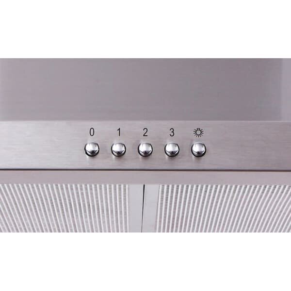 Hota decorativa Candy CCE116/1XGG, capacitate de absorbtie 285m3/h, 3 trepte de viteza, iluminare Led, clasa A, 60 cm, inox