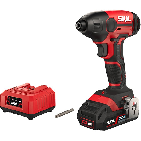 Surubelnita cu impact SKIL 3210 AA, 20V, 2.5Ah, 2500RPM, 140Nm si Incarcator si Acumulator, Negru-Rosu