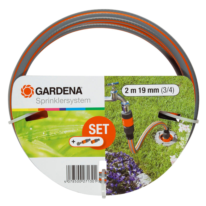 Set de conectare Gardena Profi Maxi-Flow System, Furtun 3/4", 2 m + Conectori