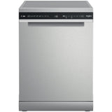 Masina de spalat vase Whirlpool W7F HS51 X, 15 seturi, 8 programe, Tehnologia Al-6lea Simt, NaturalDry, PowerCleanPro, Clasa B, Pornire cu intarziere, FlexiSpace, 60 cm, Inox
