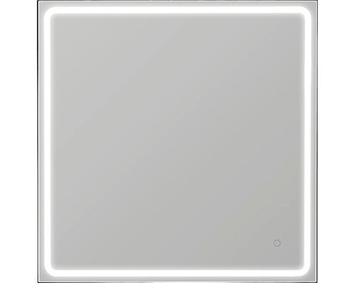 Oglinda Baie cu Iluminare LED Focco Mia 60x80 cm, Rama Neagra, IP 44
