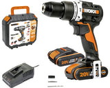 Masina De Gaurit & Insurubat Cu Percutie Cu Acumulator Worx Wx352 20v Max. 60nm, 2 Acumulatori