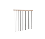 Balustrada Etaj Eureka 140x102 cm Fag cu Bare de Aluminiu
