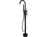 Baterie cada freestanding CLASSICA negru, baterie cu montaj pe pardoseala