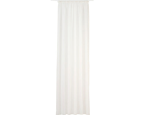 Perdea Cu Inele Voile, Voal Ignifugat, Uni Bej 300x245 Cm