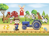 Tablou Canvas Fermierul Cu Tractor 60x90 Cm