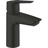 Baterie lavoar Grohe Start 235502432, 3/8'', marimea S, monocomanda, 5.7 l/min, ventil push to open, mat, negru