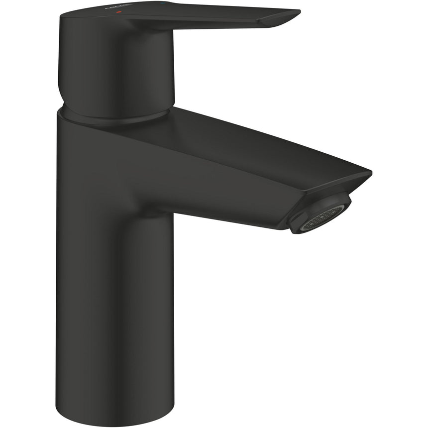 Baterie lavoar Grohe Start 235502432, 3/8'', marimea S, monocomanda, 5.7 l/min, ventil push to open, mat, negru