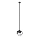 Lampa suspendata Tulos negru otel 1 bec minge modern de interior
