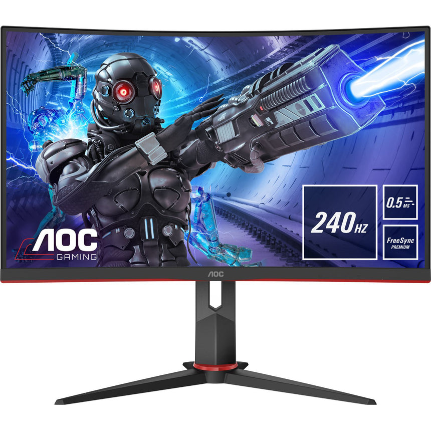 Monitor Gaming Curbat WLED VA AOC 27" FHD 240Hz 0.5 ms HDMI DisplayPort C27G2ZE/BK