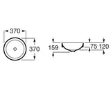 Lavoar Roca Inspira Round, 37 cm, Alb