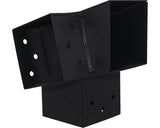 Conector Grinzi Lemn Tip Suki 90x90 Mm, Unghi 105° Dreapta, Otel Zincat Negru