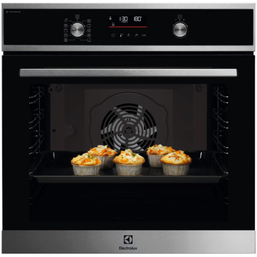Cuptor incorporabil Electrolux EOD6F77WX, Electric, 72 l, Autocuratare catalitica, SteamBake, Wi-Fi, Senzor gatire, Timer cu display electronic, Grill, Clasa A, Inox