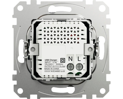 Priza Usb Dubla Schneider Sedna Deisgn Max. 2100 Mah, Aluminiu