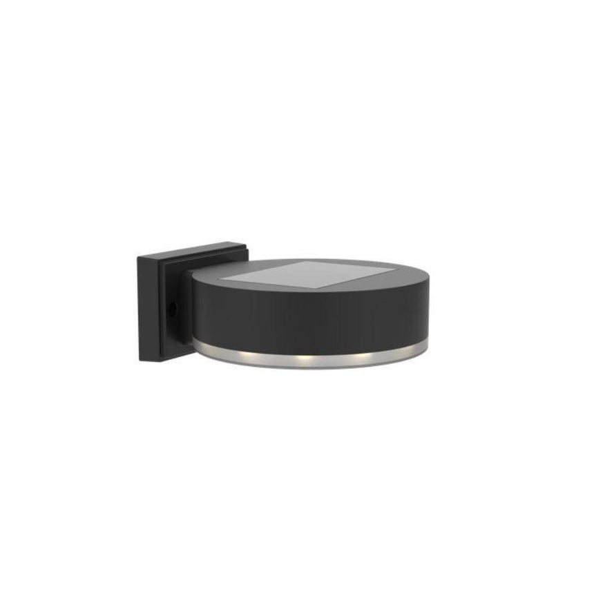 Lampa solara pentru perete FLINK FK-LS-23428-1, 12 LED-uri, Lumina calda, 10 Lumeni, 2 buc Negru