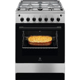 Aragaz Electrolux LKG604000X, Grill, Rotisor, 4 arzatoare, Gaz, 60 cm, Inox