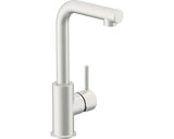 Baterie lavoar monocomanda Soco, ventil Push-Open, aspect inox