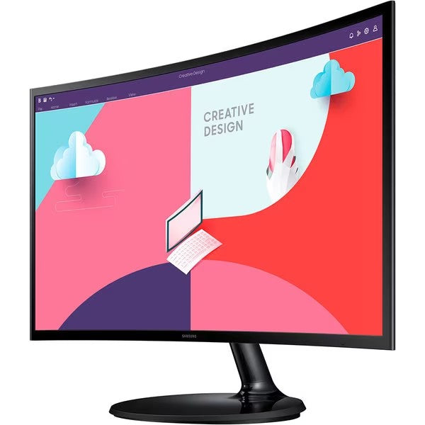 Monitor, Samsung, S24C360EAU, LED, 24", FHD, VA, 60 Hz, 4 ms, Curbat, 250 cd/m2, 3000:1, HDMI, Negru