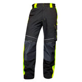 Pantaloni de lucru in talie NEON, culoare negru - galben, marimea 46