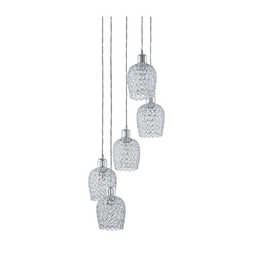 Lustra, Eglo BONARES 1 5xE27/60W/230V, Cristal, Transparent
