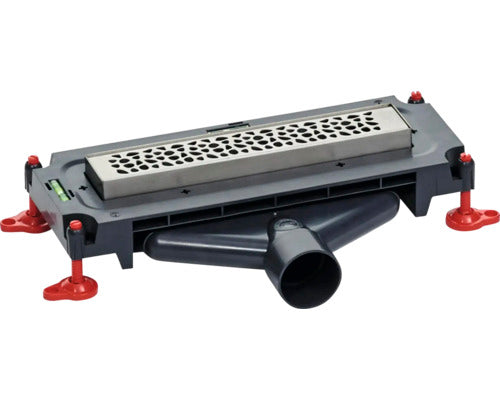 Rigola Dus Cu Gratar Din Inox Wirquin So Line 220 Mm, Incl. Brate Pentru Sapa, Picioruse Reglabile, Banda Etansare