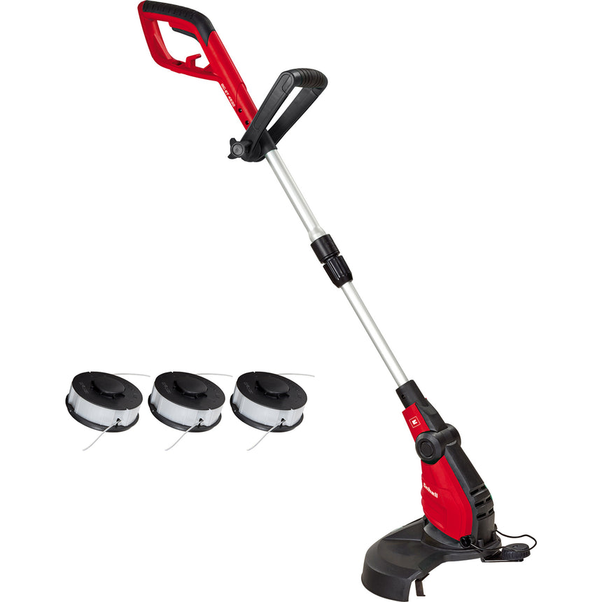 Trimmer de tuns gazon/iarba electric Einhell GC-ET 4530, putere 450 W, maner aluminiu telescopic, diametru taiere 30 cm, contine 3 bobine fir