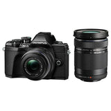 Aparat foto Mirrorless OLYMPUS E-M10III, 16.1 MP, 4K, Wi-Fi, Double Zoom Kit, Negru