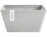 Ghiveci Ecopots Berlin Plastic 31x31x15, 5 Cm Alb-gri