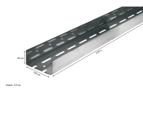Profil de Rigidizare UA KNAUF 100x40 mm 3 m