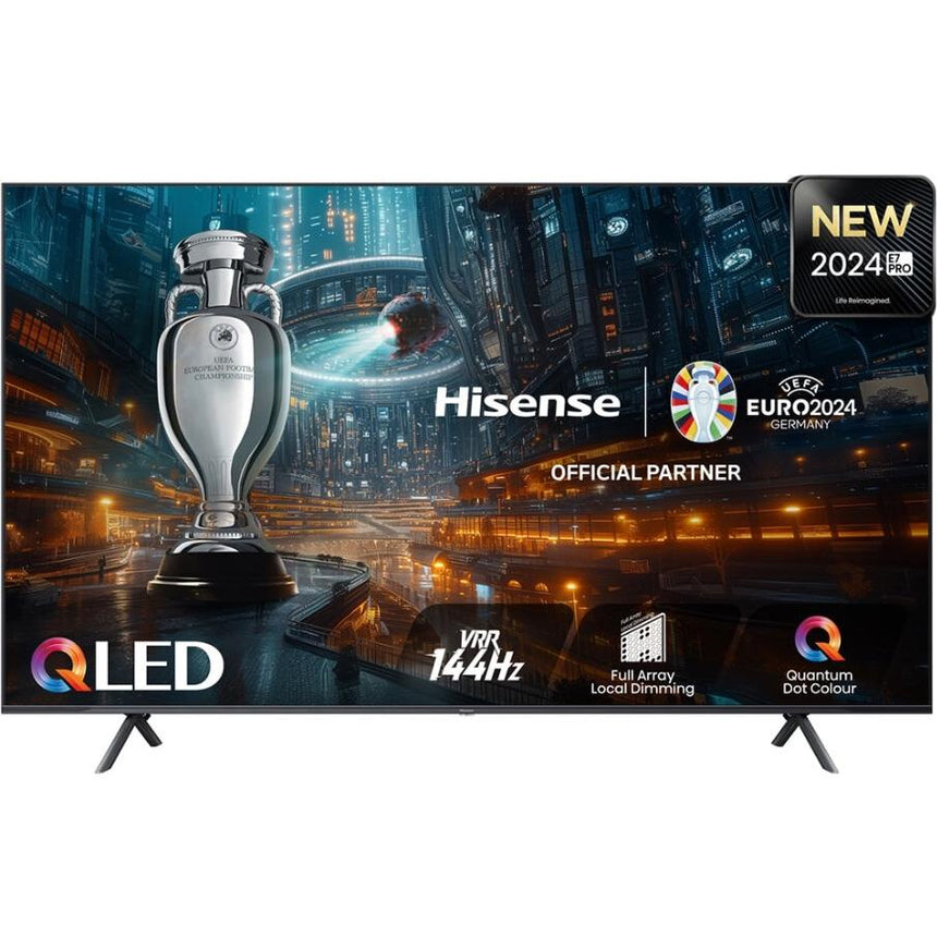 Televizor QLED Smart Hisense 85E7NQ 216cm 85inch 4K Ultra HD Wi-Fi Negru