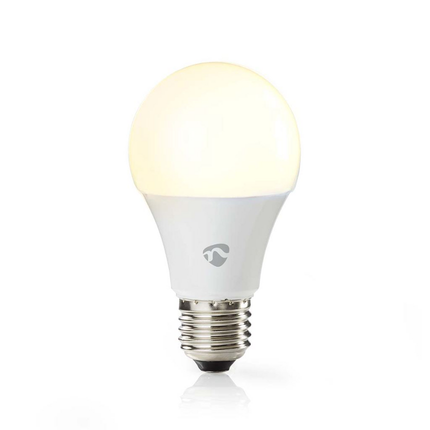 Bec LED inteligent, Nedis, Plastic, Wi-Fi, E27, 9 W, 806 lm, Multicolor