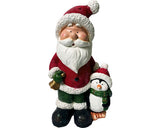 Decoratiune Lafiora Mos Craciun Din Fibreclay H 44 Cm Rosu